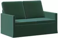 vidaXL 2-Sitzer Sofa Dunkelgr&uuml;n 130 x 81 x 82 cm Samt (V)