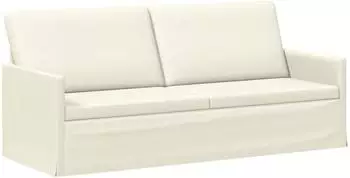 vidaXL 3-Sitzer Sofa Cordstoff, creme, 190x81x82cm