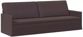 vidaXL 3-Sitzer Sofa dunkelbraun, Stoff, 220x81x82cm