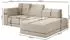 Selsey Novals Ecksofa L-Form, 4-Sitzer, Chenille, beige (278x168cm)
