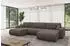 ALTDECOR BERY-U Wohnlandschaft U-Form mit Schlaffunktion, braun Bouclé, 377x193x88cm (800002085836)