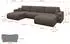 ALTDECOR BERY-U Wohnlandschaft U-Form mit Schlaffunktion, braun Bouclé, 377x193x88cm (800002085836)