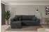 ALTDECOR SENO-L Ecksofa mit Schlaffunktion, Velours, dunkelgrau, 249x139cm (800002085855)