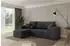 ALTDECOR SENO-L Ecksofa mit Schlaffunktion, Velours, dunkelgrau, 249x139cm (800002085855)