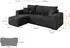 ALTDECOR SENO-L Ecksofa mit Schlaffunktion, Velours, dunkelgrau, 249x139cm (800002085855)