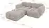 ALTDECOR Miko-L1 Ecksofa L-Form Velours hellgrau 214x205cm (800001833836)