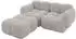 ALTDECOR Miko-L1 Ecksofa L-Form Velours hellgrau 214x205cm (800001833836)