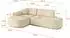 ALTDECOR MARI-L1-v1 Ecksofa L-Form, Velours, beige (800001931742)