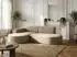 WFL GROUP Hana Ecksofa L-Form 3-Sitzer, Bouclé, dunkelbeige (800002100714)