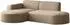 WFL GROUP Hana Ecksofa L-Form 3-Sitzer, Bouclé, dunkelbeige (800002100714)