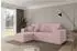 ALTDECOR SENO-L Ecksofa mit Schlaffunktion, Cord, rosa, 249x139x85cm (800002085873)