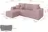 ALTDECOR SENO-L Ecksofa mit Schlaffunktion, Cord, rosa, 249x139x85cm (800002085873)