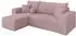 ALTDECOR SENO-L Ecksofa mit Schlaffunktion, Cord, rosa, 249x139x85cm (800002085873)