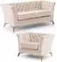 S-Style Möbel Whitby Chesterfield Polstergarnitur 2+1, Samt, beige (800001098013)