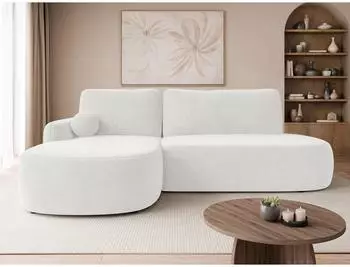 Mirjan24 Loridu O Premium Ecksofa L-Form links, Schlaffunktion & Bettkasten, creme (800002079872)