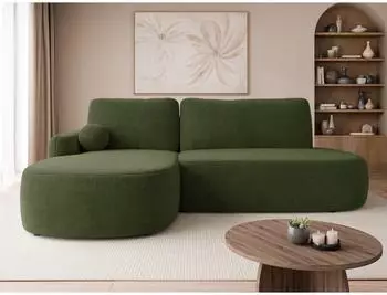 Mirjan24 Loridu O Premium Ecksofa L-Form mit Schlaffunktion & Bettkasten, gr&uuml;n, links (800002079915)