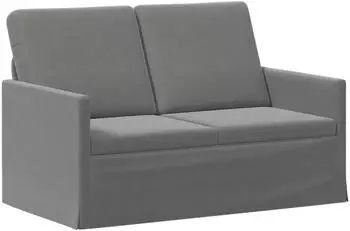 vidaXL 2-Sitzer Sofa dunkelgrau, Samt, 130x81x82cm