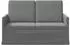 vidaXL 2-Sitzer Sofa dunkelgrau, Samt, 130x81x82cm