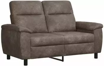 vidaXL Sofa dunkelgrau 158x90x95cm Kunstwildleder (42040939)