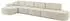 ALTDECOR MARI-L3-v3 Ecksofa L-Form Velours ecru (800001704179)