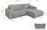 ALTDECOR BERY-L Ecksofa mit Schlaffunktion L-Form, grau, 276x193x88cm (800002086029)