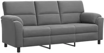 vidaXL Sofa Samt dunkelgrau 214&times;85&times;93cm