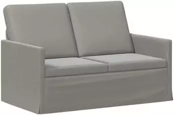 vidaXL 2-Sitzer Sofa hellgrau, Samt, 130x81x82cm