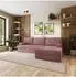 Masseno ANKO modulares Ecksofa mit Schlaffunktion, lila Kordstoff, L-Form 270x160cm (800001993937)