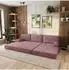 Masseno ANKO modulares Ecksofa mit Schlaffunktion, lila Kordstoff, L-Form 270x160cm (800001993937)
