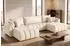 WFL GROUP Iris U Ecksofa mit Schlaffunktion & Bettkasten, beige Samt, 382x184cm (800002100812)