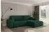 ALTDECOR BERY-L Ecksofa mit Schlaffunktion Velours, grün, 276x193x88cm (800002086024)