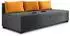 Sofnet Misti III Schlafsofa mit Bettkasten, graphit/orange (Lux 06 + Lux 09)