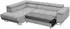Sofnet Caris Ecksofa Cord, Schlaffunktion, Bettkasten, Ottomane links, blau (Poso 005)