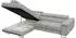 Sofnet Caris Ecksofa Cord, Schlaffunktion, Bettkasten, Ottomane links, blau (Poso 005)