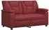 vidaXL Sofa weinrot Kunstleder (151x85x93cm)