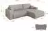 ALTDECOR BERY-L Ecksofa mit Schlaffunktion, Velours, hellgrau, 276x193x88cm (800002085975)