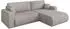 ALTDECOR BERY-L Ecksofa mit Schlaffunktion, Velours, hellgrau, 276x193x88cm (800002085975)