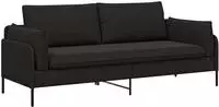 vidaXL 3-Sitzer-Sofa Schwarz 222 x 81 x 89 cm Samt