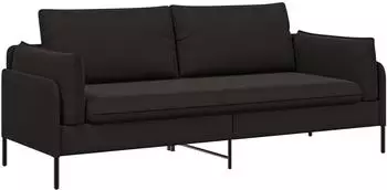 vidaXL 3-Sitzer-Sofa schwarz, Samt, 222x81x89cm