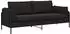 vidaXL 3-Sitzer-Sofa schwarz, Samt, 222x81x89cm