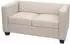 MCW Lille-S-2 2-Sitzer Loungesofa, Leder, creme (Lille-S-2)