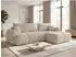 Sofnet Loria Ecksofa L-Form mit Schlaffunktion & Bettkasten, Bouclé, beige (LORIA)