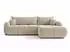 Sofnet Loria Ecksofa L-Form mit Schlaffunktion & Bettkasten, Bouclé, beige (LORIA)
