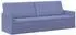 vidaXL 3-Sitzer Sofa Stoff jeans blau 220x81x82cm