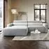 Selsey Fando Ecksofa mit Schlaffunktion, L-Form, Ottomane links, hellgrau, 252x182cm