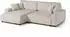 Massivmoebel24 SOFIA Ecksofa Samt, beige, 234x170x78cm (68-920-100-0235)