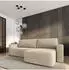 Masseno Ecksofa TELIN mit Schlaffunktion, Kordstoff, creme, L-Form, 280x162cm