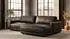 Kawola MARLIN Ecksofa Lederfaserstoff schwarz Ottomane rechts 262x168cm (800002047878)