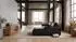 Kawola MARLIN Ecksofa Lederfaserstoff schwarz Ottomane rechts 262x168cm (800002047878)