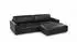 Kawola MARLIN Ecksofa Lederfaserstoff schwarz Ottomane rechts 262x168cm (800002047878)